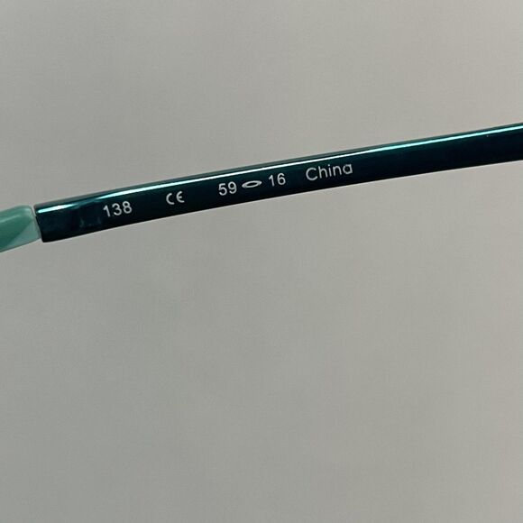 Oakley Gwen Sunglasses Womens 59mm Teal Aviator Metal Gray Lenses OO4068-08